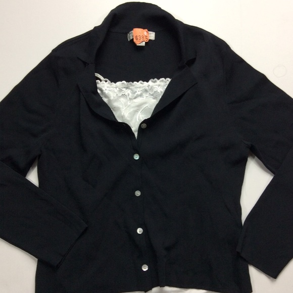 CAROLYN TAYLOR BLACK CARDIGAN - Picture 2 of 15